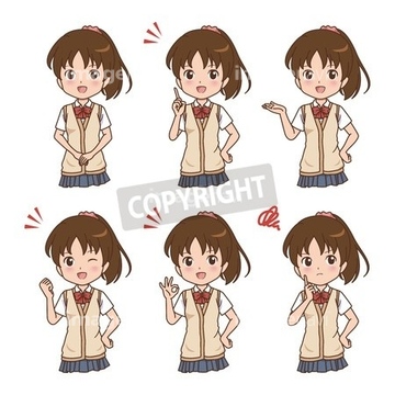 イラストコレクション 子供の表情 女の子 ジェスチャー 多種 イラストのみ の画像素材 人物 イラスト Cgのイラスト素材ならイメージナビ