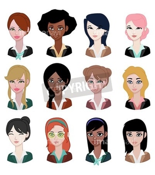 イラスト Cg ビジネス ビジネスパーソン 外国人 パーマヘアー の画像素材 イラスト素材ならイメージナビ