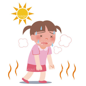 暑い かわいい 猛暑 イラスト の画像素材 ライフスタイル イラスト Cgのイラスト素材ならイメージナビ