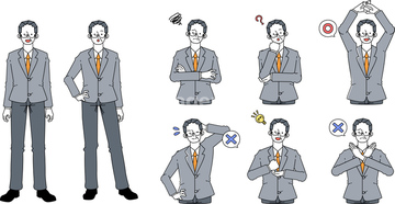 かっこいい 男 ポーズ 憂鬱 全身 の画像素材 人物 イラスト Cgの写真素材ならイメージナビ