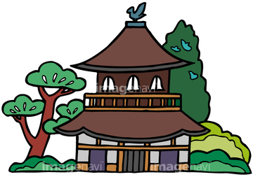 イラスト Cg 自然 風景 世界遺産 日本 日本の仏教寺院 の画像素材 イラスト素材ならイメージナビ