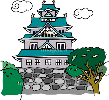 イラスト 公園 日本 日本の城 の画像素材 自然 風景 イラスト Cgのイラスト素材ならイメージナビ