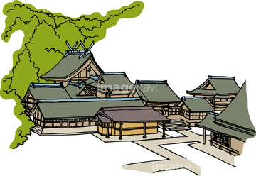 神社 イラスト 出雲大社 の画像素材 日本 国 地域のイラスト素材ならイメージナビ