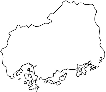 地図 衛星写真 日本の地図 中国地方 の画像素材 地図素材ならイメージナビ