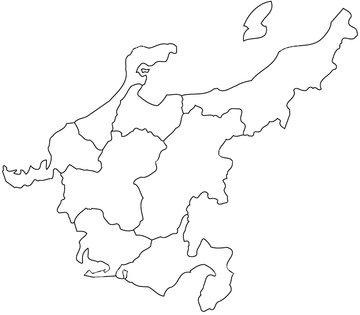 中部地方の白地図 の画像素材 地図素材ならイメージナビ