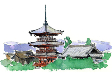 京都 イラスト 京都市 の画像素材 日本 国 地域のイラスト素材ならイメージナビ