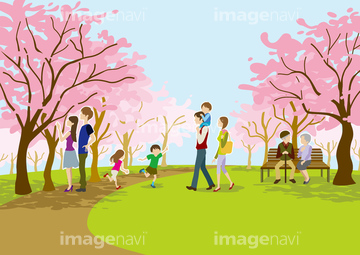 春のイラスト お花見 イラスト の画像素材 季節 イベント イラスト Cgのイラスト素材ならイメージナビ