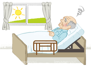 寝転ぶ 男性 ベッド 寝たきり の画像素材 医療 イラスト Cgの写真素材ならイメージナビ