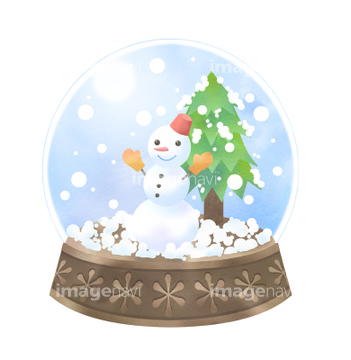植物 飾り スノードーム イラスト の画像素材 自然 風景 イラスト Cgのイラスト素材ならイメージナビ