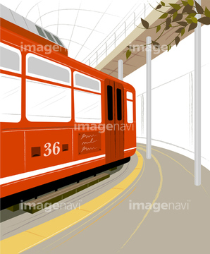 駅 プラットホーム イラスト の画像素材 ライフスタイル イラスト Cgのイラスト素材ならイメージナビ