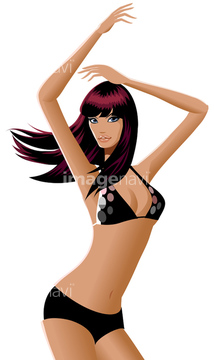 ビキニスタイルの女性イラスト ビキニ姿のイラスト素材 - PIXTA