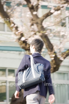 男性 日本人 後ろ姿 中学生 の画像素材 学校生活 ライフスタイルの写真素材ならイメージナビ