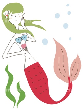 キャラクター かわいい 人魚 王子様 キャラクター イラスト の画像素材 イラスト素材ならイメージナビ