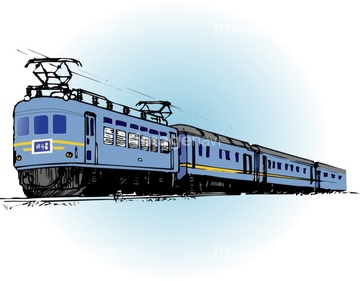 列車 夜行列車 ブルートレイン ロイヤリティフリー の画像素材 鉄道 乗り物 交通の写真素材ならイメージナビ