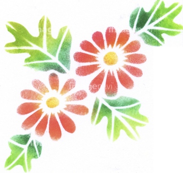 ステンシル 花 の画像素材 花 植物 イラスト Cgの写真素材ならイメージナビ