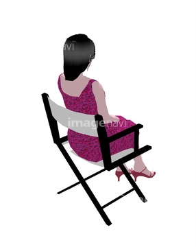 椅子 座る ディレクターズチェア の画像素材 イラスト Cgの写真素材ならイメージナビ