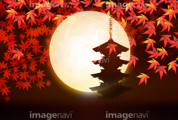 秋のイメージ総特集 お月見 の画像素材 季節 イベント イラスト Cgの写真素材ならイメージナビ