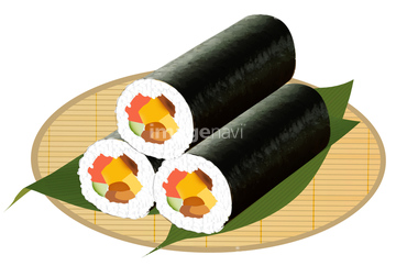 寿司 イラスト 巻き寿司 の画像素材 食べ物 飲み物 イラスト Cgのイラスト素材ならイメージナビ