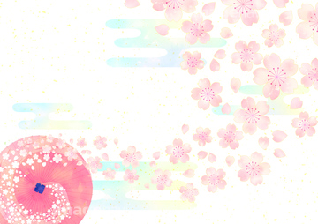 季節のイラスト 春の水彩画 和風 イラスト の画像素材 バックグラウンド イラスト Cgのイラスト素材ならイメージナビ