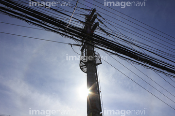 電柱 シルエット 日本 の画像素材 日本 国 地域の写真素材ならイメージナビ