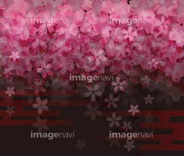 桜 背景 黒 夜桜 の画像素材 デザインパーツ イラスト Cgの写真素材ならイメージナビ