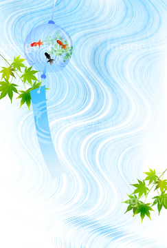 風鈴 イラスト 和風 青色 の画像素材 生き物 イラスト Cgのイラスト素材ならイメージナビ