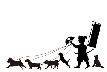 犬 シルエット 小型犬 柴犬 の画像素材 年賀 グリーティングの写真素材ならイメージナビ