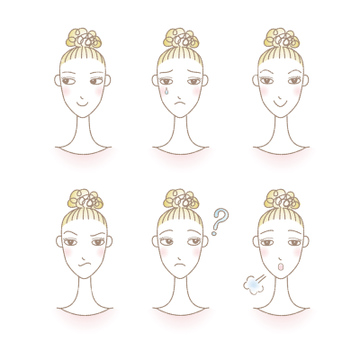 イラスト Cg 人物 女性 まとめ髪 シニヨン の画像素材 イラスト素材ならイメージナビ