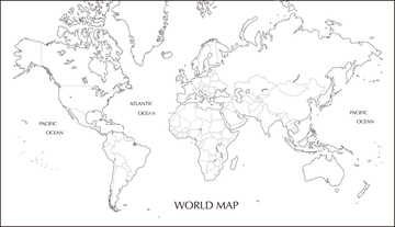 種類別地図 白地図 グローバル 地図 の画像素材 世界の