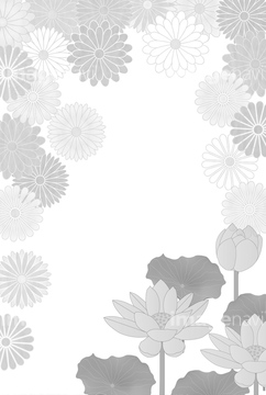 年賀状特集 年賀状テンプレート喪中はがき ハスの花 の画像素材 デザインパーツ イラスト Cgの写真素材ならイメージナビ