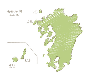 九州地図 の画像素材 ライフスタイル イラスト Cgの地図素材ならイメージナビ