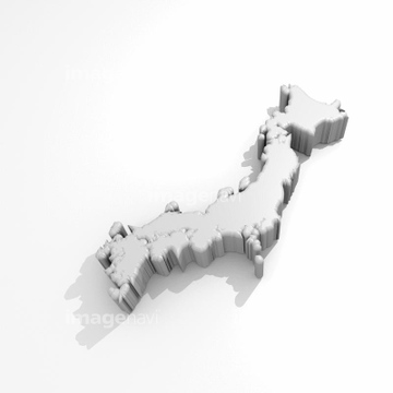 日本地図 イラスト 立体 ロイヤリティフリー の画像素材 デザインパーツ イラスト Cgの地図素材ならイメージナビ
