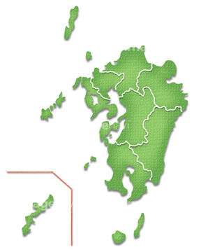 九州地図 の画像素材 ライフスタイル イラスト Cgの地図素材ならイメージナビ