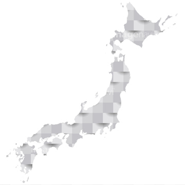 マップ アイコん 日本地図 立体 の画像素材 デザインパーツ