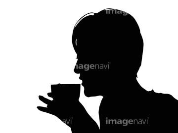 人 コーヒー シルエット の画像素材 食べ物 飲み物 イラスト Cgの写真素材ならイメージナビ