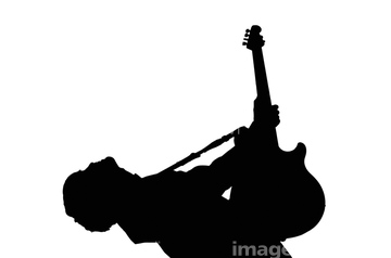男性 ギター 演奏 シルエット の画像素材 ライフスタイル イラスト Cgの写真素材ならイメージナビ