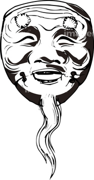 お面 能面 イラスト の画像素材 年賀 グリーティングのイラスト素材ならイメージナビ