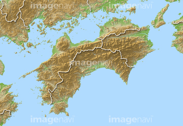 四国 地図 瀬戸内海 の画像素材 日本の地図 地図 衛星写真の地図素材ならイメージナビ