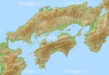 四国 地図 瀬戸内海 の画像素材 日本の地図 地図 衛星写真の地図素材ならイメージナビ