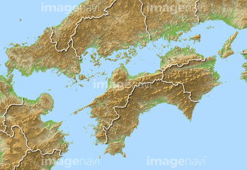 四国 地図 瀬戸内海 の画像素材 日本の地図 地図 衛星写真の地図素材ならイメージナビ