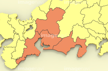 東海地方 地図 日本地図 立体的 の画像素材 イラスト Cgの地図素材ならイメージナビ