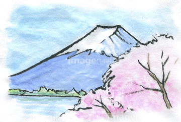 富士山 の画像素材 自然 風景 イラスト Cgの写真素材ならイメージナビ