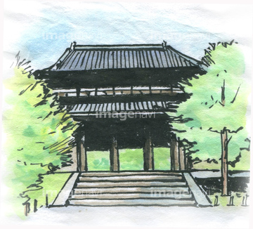 京都 イラスト 京都市 南禅寺 の画像素材 自然 風景 イラスト Cgのイラスト素材ならイメージナビ