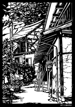 日本家屋 の画像素材 自然 風景 イラスト Cgの写真素材ならイメージナビ