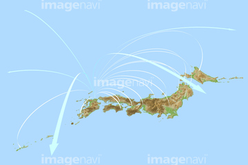 日本地図 ネットワーク の画像素材 交通イメージ 乗り物 交通の地図素材ならイメージナビ