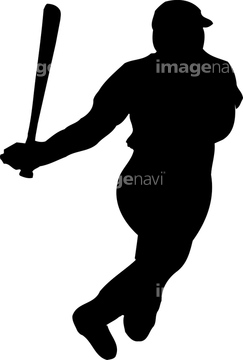 野球選手 打者 シルエット の画像素材 ライフスタイル イラスト Cgの写真素材ならイメージナビ