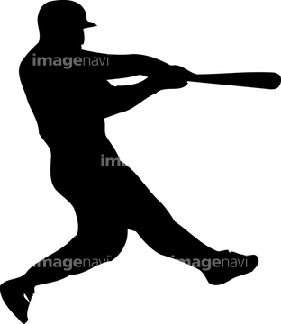 野球選手 打者 シルエット の画像素材 ライフスタイル イラスト Cgの写真素材ならイメージナビ