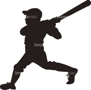野球選手 シルエット の画像素材 ライフスタイル イラスト Cgの写真素材ならイメージナビ
