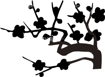 花 シルエット 梅 の画像素材 花 植物 イラスト Cgの写真素材ならイメージナビ