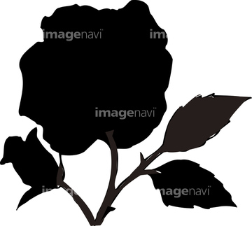 花 シルエット バラ の画像素材 花 植物 イラスト Cgの写真素材ならイメージナビ